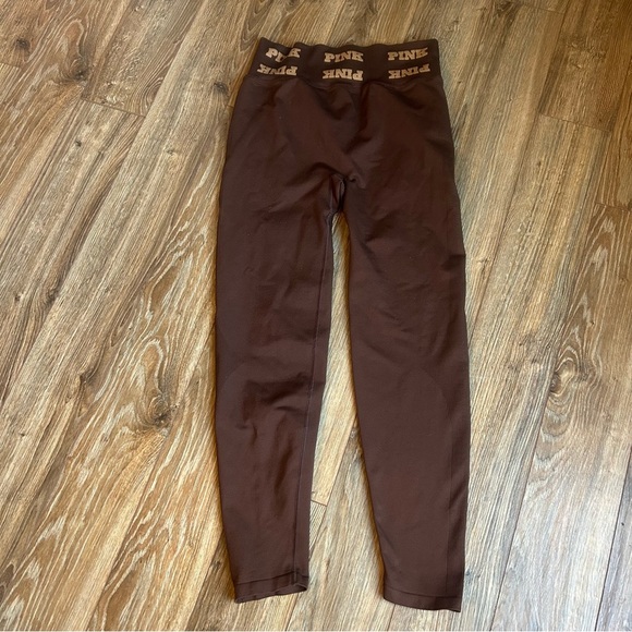 Victoria Secret PINK‐High Waist Full Length Brown Tight/Leggings Sz L - Picture 2 of 8